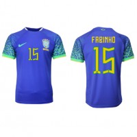 Brazil Fabinho #15 Gostujuci Dres SP 2022 Kratak Rukav